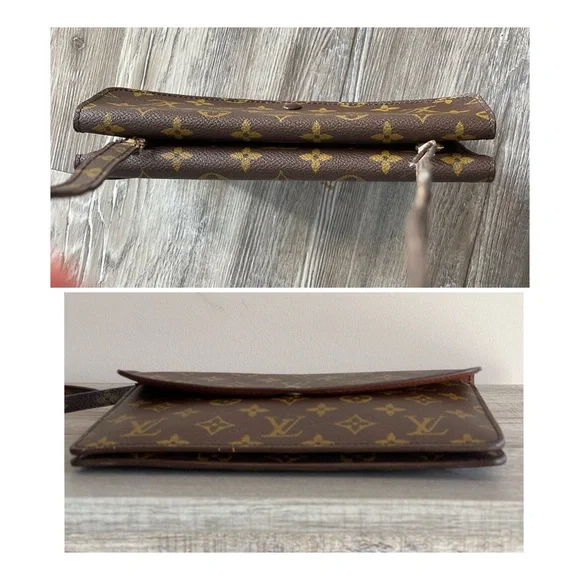 SOLD❌Authentic LOUIS VUITTON Monogram Double Rabat Shoulder bag/ Pochette - Picture 13 of 15